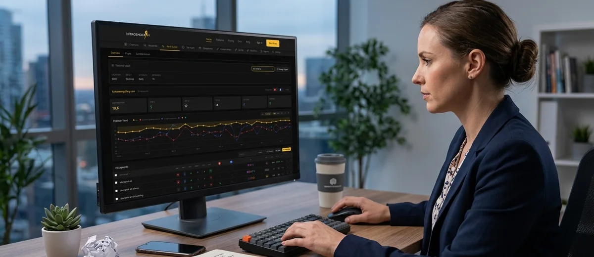 Marketing agent looking and rank tracking data