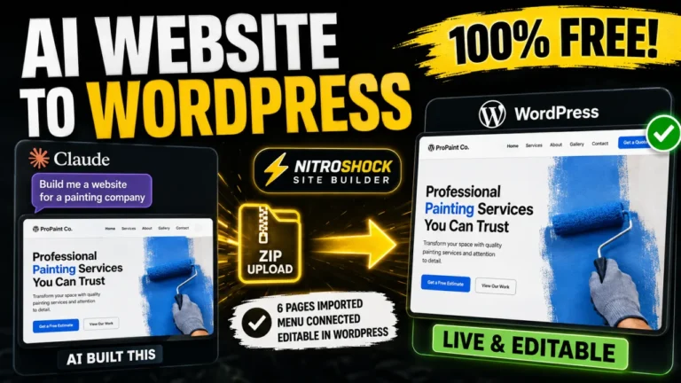 Video: Import a Claude-Built Website into WordPress (No Rebuild)
