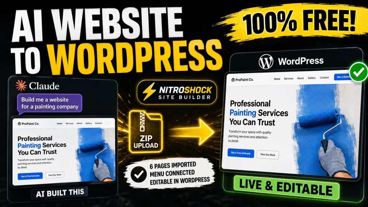 Video: Import a Claude-Built Website into WordPress (No Rebuild)